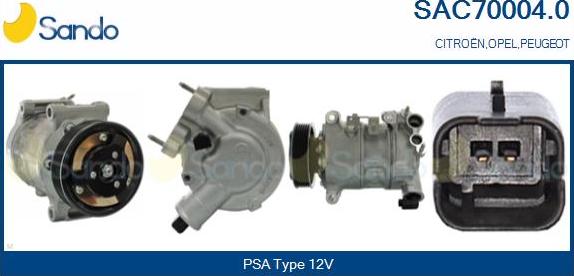 Sando SAC70004.0 - Compressore, Climatizzatore www.autoricambi360.it