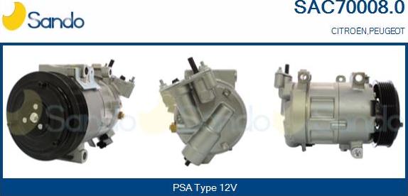 Sando SAC70008.0 - Compressore, Climatizzatore www.autoricambi360.it