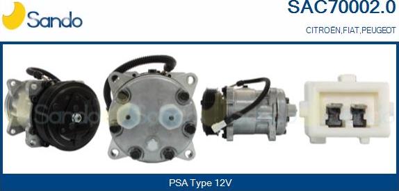 Sando SAC70002.0 - Compressore, Climatizzatore www.autoricambi360.it