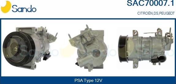 Sando SAC70007.1 - Compressore, Climatizzatore www.autoricambi360.it