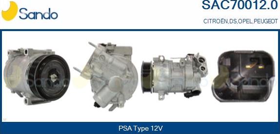 Sando SAC70012.0 - Compressore, Climatizzatore www.autoricambi360.it