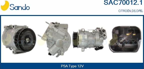 Sando SAC70012.1 - Compressore, Climatizzatore www.autoricambi360.it