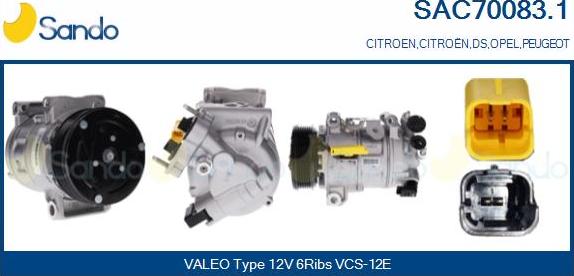Sando SAC70083.1 - Compressore, Climatizzatore www.autoricambi360.it