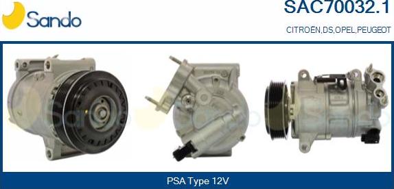 Sando SAC70032.1 - Compressore, Climatizzatore www.autoricambi360.it
