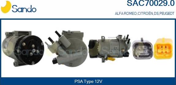 Sando SAC70029.0 - Compressore, Climatizzatore www.autoricambi360.it