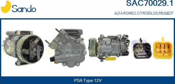 Sando SAC70029.1 - Compressore, Climatizzatore www.autoricambi360.it