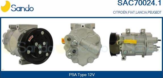 Sando SAC70024.1 - Compressore, Climatizzatore www.autoricambi360.it