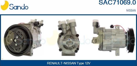 Sando SAC71069.0 - Compressore, Climatizzatore www.autoricambi360.it