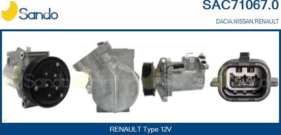 Sando SAC71067.0 - Compressore, Climatizzatore www.autoricambi360.it