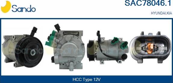 Sando SAC78046.1 - Compressore, Climatizzatore www.autoricambi360.it