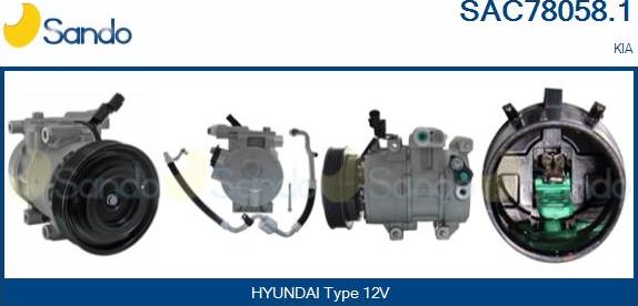 Sando SAC78058.1 - Compressore, Climatizzatore www.autoricambi360.it