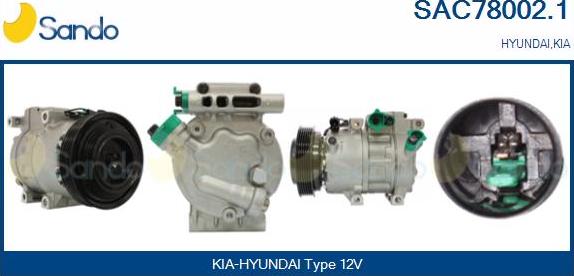 Sando SAC78002.1 - Compressore, Climatizzatore www.autoricambi360.it