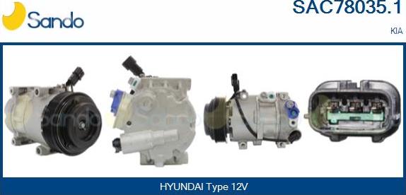 Sando SAC78035.1 - Compressore, Climatizzatore www.autoricambi360.it