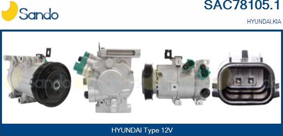 Sando SAC78105.1 - Compressore, Climatizzatore www.autoricambi360.it