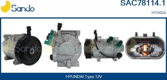 Sando SAC78114.1 - Compressore, Climatizzatore www.autoricambi360.it