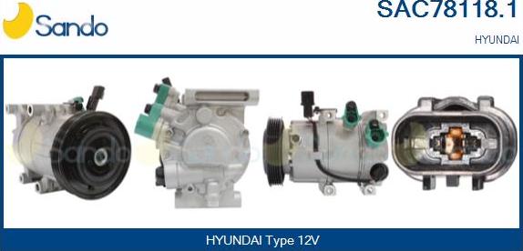 Sando SAC78118.1 - Compressore, Climatizzatore www.autoricambi360.it