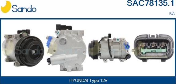 Sando SAC78135.1 - Compressore, Climatizzatore www.autoricambi360.it