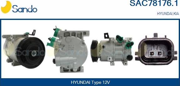 Sando SAC78176.1 - Compressore, Climatizzatore www.autoricambi360.it