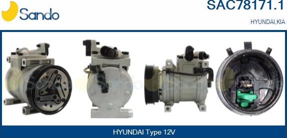 Sando SAC78171.1 - Compressore, Climatizzatore www.autoricambi360.it