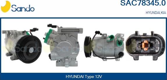 Sando SAC78345.0 - Compressore, Climatizzatore www.autoricambi360.it