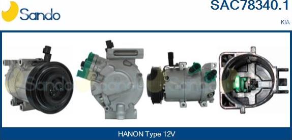 Sando SAC78340.1 - Compressore, Climatizzatore www.autoricambi360.it