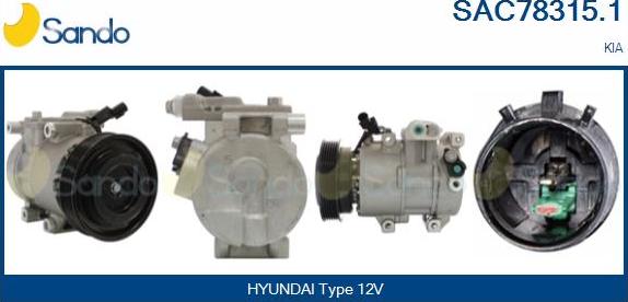 Sando SAC78315.1 - Compressore, Climatizzatore www.autoricambi360.it
