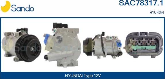 Sando SAC78317.1 - Compressore, Climatizzatore www.autoricambi360.it
