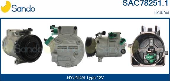 Sando SAC78251.1 - Compressore, Climatizzatore www.autoricambi360.it