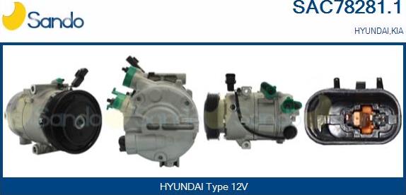 Sando SAC78281.1 - Compressore, Climatizzatore www.autoricambi360.it