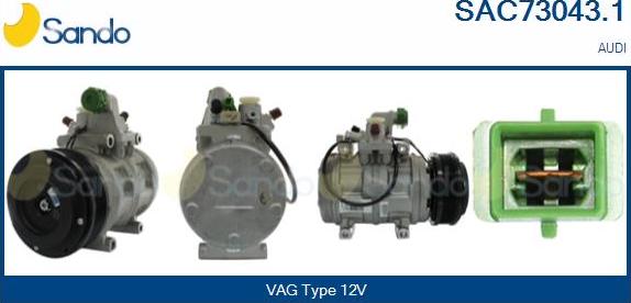 Sando SAC73043.1 - Compressore, Climatizzatore www.autoricambi360.it