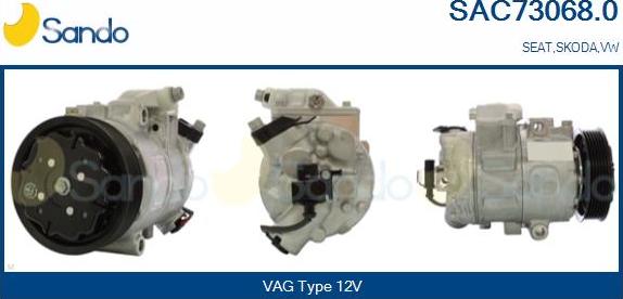 Sando SAC73068.0 - Compressore, Climatizzatore www.autoricambi360.it