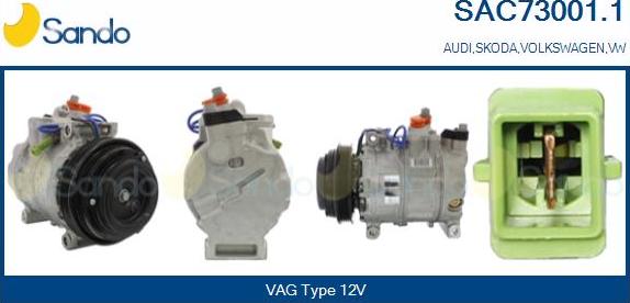 Sando SAC73001.1 - Compressore, Climatizzatore www.autoricambi360.it