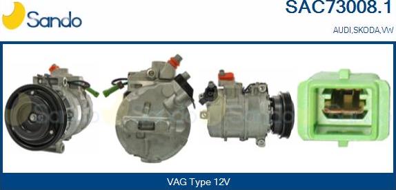 Sando SAC73008.1 - Compressore, Climatizzatore www.autoricambi360.it