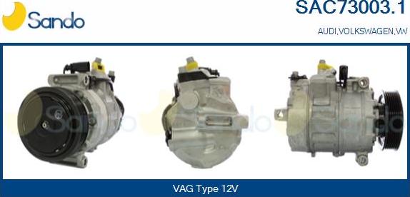 Sando SAC73003.1 - Compressore, Climatizzatore www.autoricambi360.it