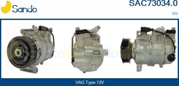 Sando SAC73034.0 - Compressore, Climatizzatore www.autoricambi360.it