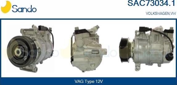 Sando SAC73034.1 - Compressore, Climatizzatore www.autoricambi360.it