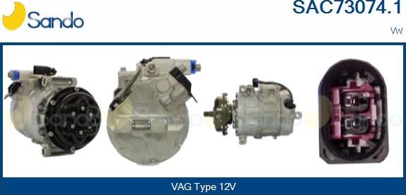 Sando SAC73074.1 - Compressore, Climatizzatore www.autoricambi360.it
