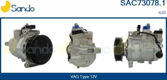 Sando SAC73078.1 - Compressore, Climatizzatore www.autoricambi360.it