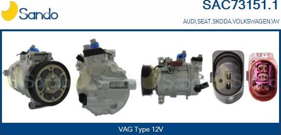 Sando SAC73151.1 - Compressore, Climatizzatore www.autoricambi360.it