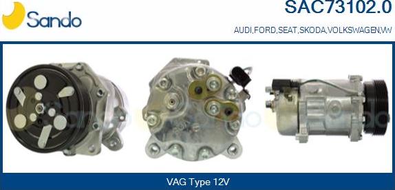 Sando SAC73102.0 - Compressore, Climatizzatore www.autoricambi360.it