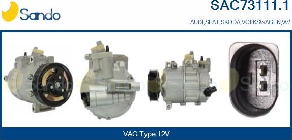 Sando SAC73111.1 - Compressore, Climatizzatore www.autoricambi360.it
