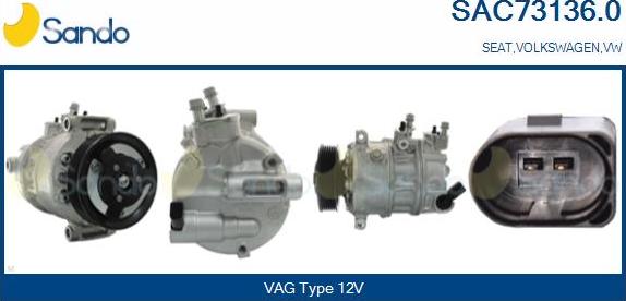 Sando SAC73136.0 - Compressore, Climatizzatore www.autoricambi360.it