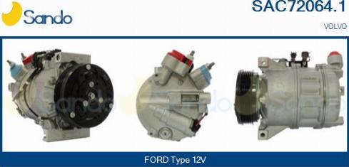 Sando SAC72064.1 - Compressore, Climatizzatore www.autoricambi360.it