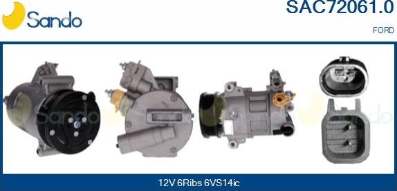Sando SAC72061.0 - Compressore, Climatizzatore www.autoricambi360.it