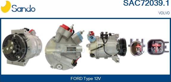 Sando SAC72039.1 - Compressore, Climatizzatore www.autoricambi360.it