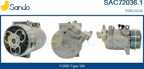 Sando SAC72036.1 - Compressore, Climatizzatore www.autoricambi360.it