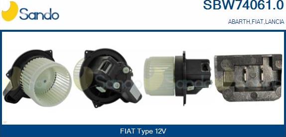 Sando SBW74061.0 - Elettromotore, Ventola radiatore www.autoricambi360.it