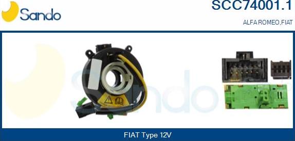 Sando SCC74001.1 - Molla spiroelicoidale, Airbag www.autoricambi360.it