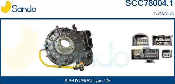 Sando SCC78004.1 - Molla spiroelicoidale, Airbag www.autoricambi360.it