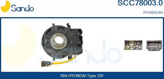 Sando SCC78003.0 - Molla spiroelicoidale, Airbag www.autoricambi360.it
